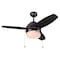 Commercial Cool 42 Ceiling Fan 3-Blade With Pull Chain And Light Kit CCF43P40 - alternate 1